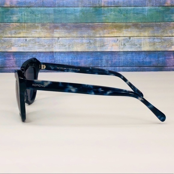 KOMONO Stella Indigo Demi Sunglasses NEW Blue Tortoise Cat Eye main image 9